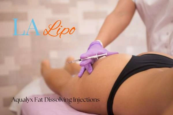 Woman having fat dissolving injections Uxbridge on thighs