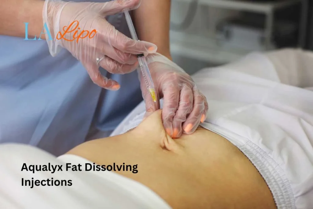 woman having fat dissolving injections Uxbridge in the stomach