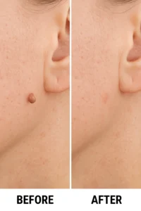 Skin tags removal Uxbridge before and after