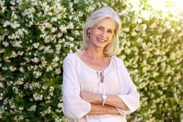 Older woman happy with urinary incontinence treatment Uxbridge
