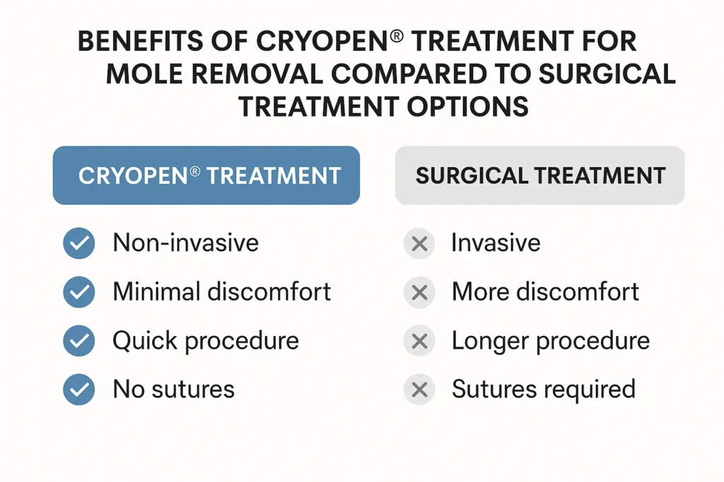 Benefits of facial mole removal Uxbridge - call our team today to book a consultation