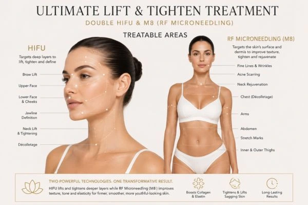 Areas of the body that can be treated - ultimate skin tighten treatment Uxbridge