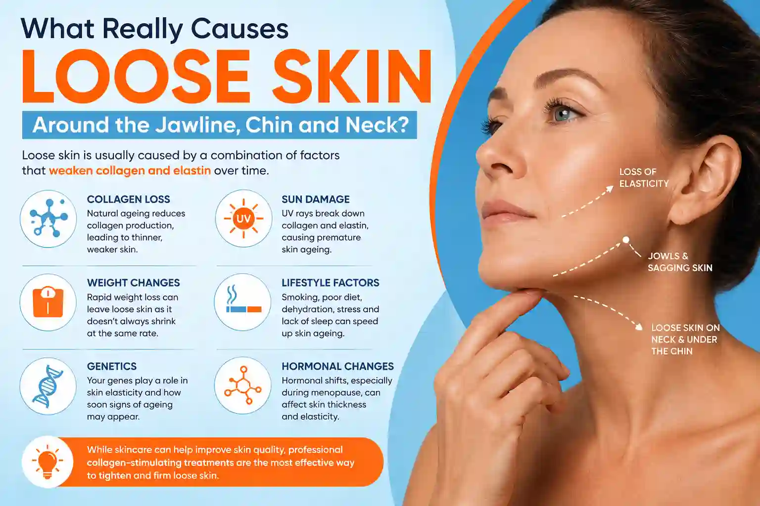 What Really Causes Loose Skin Around the Jawline, Chin and Neck Uxbridge?